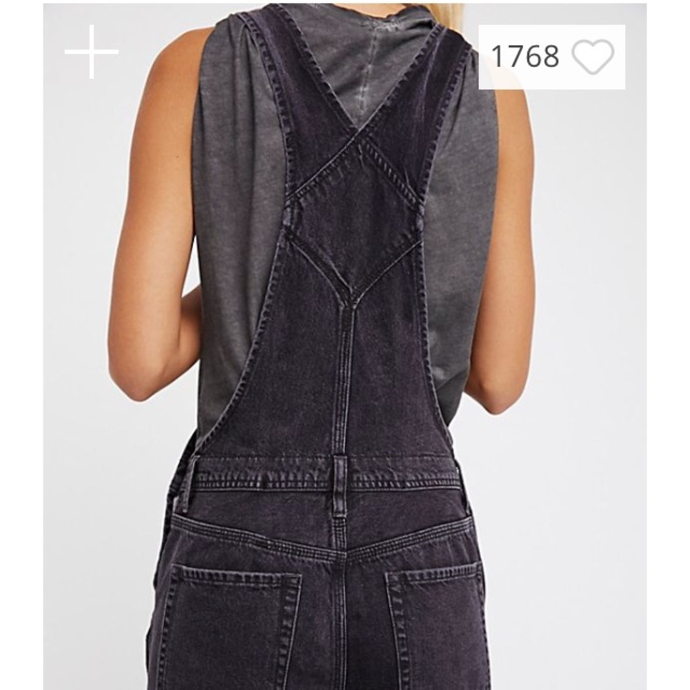 Free People Black Boyfriend Bibs